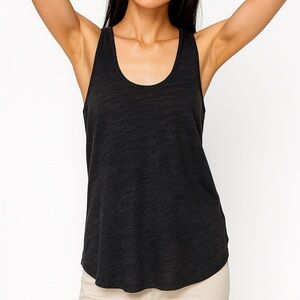 7 For All Mankind Faux Leather Trim Tank Top